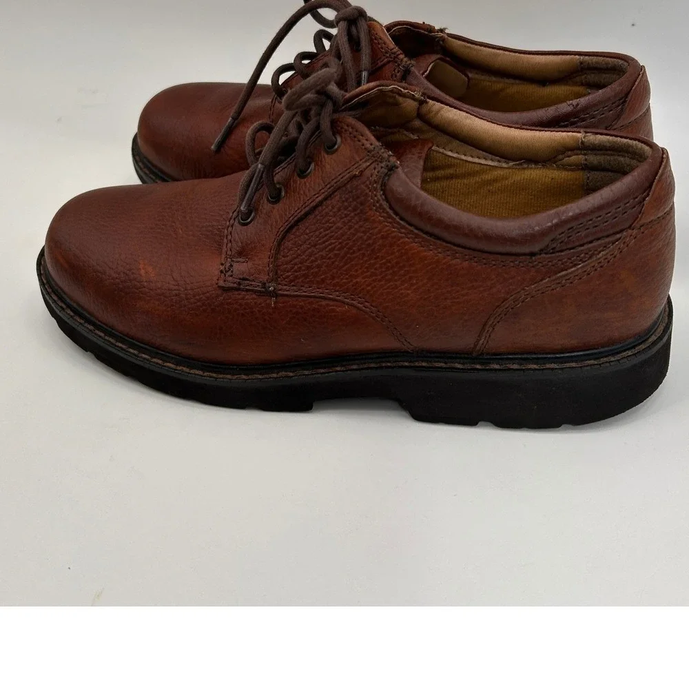 Dockers Men's Brown Leather Oxford Shoes Oil Resistant Soles Size 10 Heritage